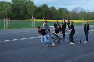 das Biertrinken Flaschenspiel
